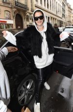BELLA HADID Out and About in Paris 06/04/2016
