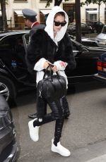 BELLA HADID Out and About in Paris 06/04/2016