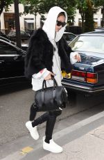 BELLA HADID Out and About in Paris 06/04/2016