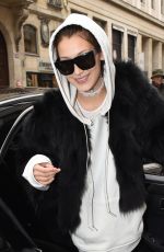 BELLA HADID Out and About in Paris 06/04/2016