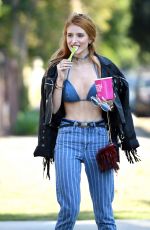 BELLA THORNE in Bikini Top Out in Beverly Hills 06/26/2016