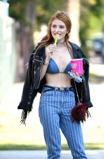 BELLA THORNE in Bikini Top Out in Beverly Hills 06/26/2016