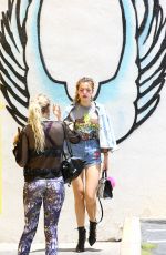 BELLA THORNE in Denim Shorts Out in Los Angeles 06/15/2016