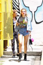 BELLA THORNE in Denim Shorts Out in Los Angeles 06/15/2016