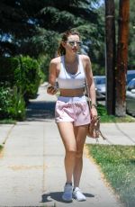 BELLA THORNE in Tank Top and Shorts Out in Sherman Oaks 06/04/2016