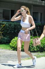 BELLA THORNE in Tank Top and Shorts Out in Sherman Oaks 06/04/2016