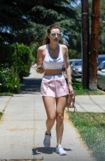 BELLA THORNE in Tank Top and Shorts Out in Sherman Oaks 06/04/2016