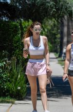 BELLA THORNE in Tank Top and Shorts Out in Sherman Oaks 06/04/2016