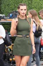 BELLA THORNE on the Set of Extra in Los Angeles 06/07/2016