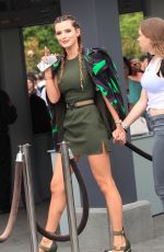 BELLA THORNE on the Set of Extra in Los Angeles 06/07/2016