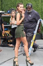 BELLA THORNE on the Set of Extra in Los Angeles 06/07/2016