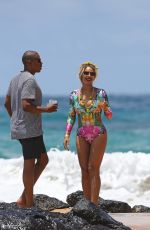 BEYONCE KNOWLES in Swimsuit on the Beach in Hawaii, June 2016