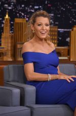 BLAKE LIVELY on the Set of Tonight Show Starring Jimmy Fallon in New York 06/20/2016