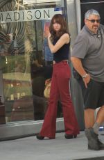 BRITT ROBERTSON on the Set of 