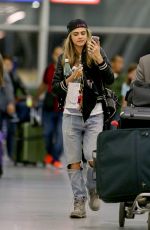 CARA DELEVINGNE at JFK Airport in New York 06/16/2016