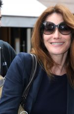 CARLA BRUNI at RTL Radio Studios in Paris 06/21/2016