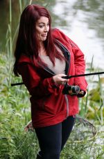 CASEY BATCHELOR and JESSICA HAYES on the Set of 