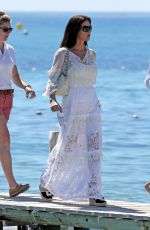 CATHERINE ZETA JONES Arrives at Club 55 in Saint Tropez 06/22/2016