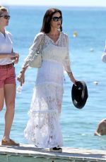 CATHERINE ZETA JONES Arrives at Club 55 in Saint Tropez 06/22/2016
