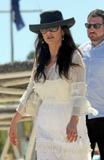 CATHERINE ZETA JONES Arrives at Club 55 in Saint Tropez 06/22/2016