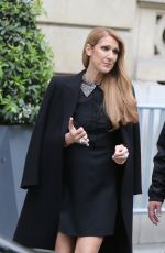 CELINE DION Arrives at Studio 130 in Paris 06/15/2016