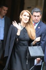 CELINE DION Arrives at Studio 130 in Paris 06/15/2016