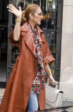 CELINE DION Leaves Her Hotel in Paris 06/19/2019