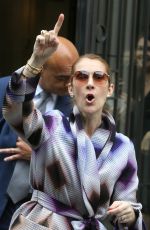 CELINE DION Leaves Her Hotel in Paris 06/29/2016