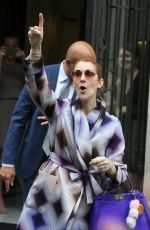 CELINE DION Leaves Her Hotel in Paris 06/29/2016