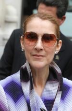CELINE DION Leaves Her Hotel in Paris 06/29/2016