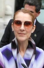 CELINE DION Leaves Her Hotel in Paris 06/29/2016
