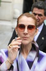CELINE DION Leaves Her Hotel in Paris 06/29/2016