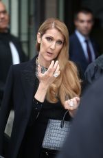 CELINE DION Leaves Royal Monceau Hotel in Paris 06/15/2016