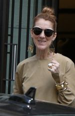 CELINE DION Outside Her Hotel in Paris 06/24/2016