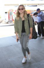CHLOE MORETZ in Leggings at LAX Airport 06/21/016
