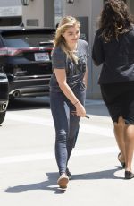 CHLOE MORETZ Leaves a Dermatologist