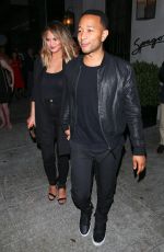 CHRISSY TEIGEN at Spago Restaurant in Beverly Hills 06/03/2016