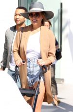 CHRISSY TEIGEN Out Shopping in Beverly Hills 06/22/2016