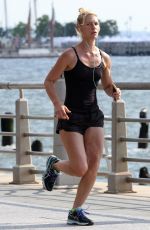 CLAIRE DANES Out Jogging in New York 06/11/2016