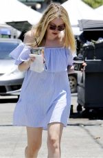 DAKOTA FANNING Out and About in Los Angeles 06/19/2016