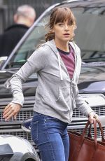 DAKOTA JOHNSON on the Set of "Fifty Shades Darker