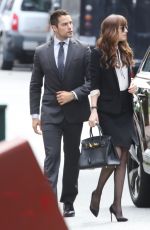 DAKOTA JOHNSON on the Set of "Fifty Shades Freed