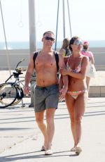 DANIELLE LLOYD in Bikini Exercising at Venice Beach 06/16/2016