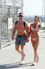 DANIELLE LLOYD in Bikini Exercising at Venice Beach 06/16/2016