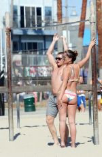 DANIELLE LLOYD in Bikini Exercising at Venice Beach 06/16/2016