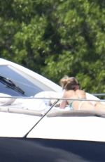DEMI LOVATO in Swimsuit at a Boat in Miami 06/27/2016