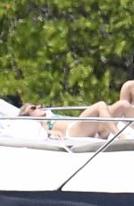 DEMI LOVATO in Swimsuit at a Boat in Miami 06/27/2016