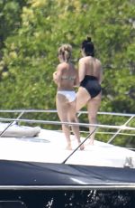 DEMI LOVATO in Swimsuit at a Boat in Miami 06/27/2016