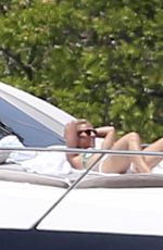 DEMI LOVATO in Swimsuit at a Boat in Miami 06/27/2016