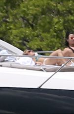 DEMI LOVATO in Swimsuit at a Boat in Miami 06/27/2016
